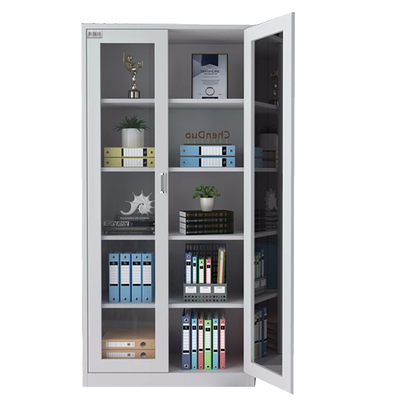 昇恒轩 通玻对开文件柜办公室档案资料财务凭证更衣储物铁柜矮柜柜子 SHX-0422 个(钢板厚度 0.8mm )