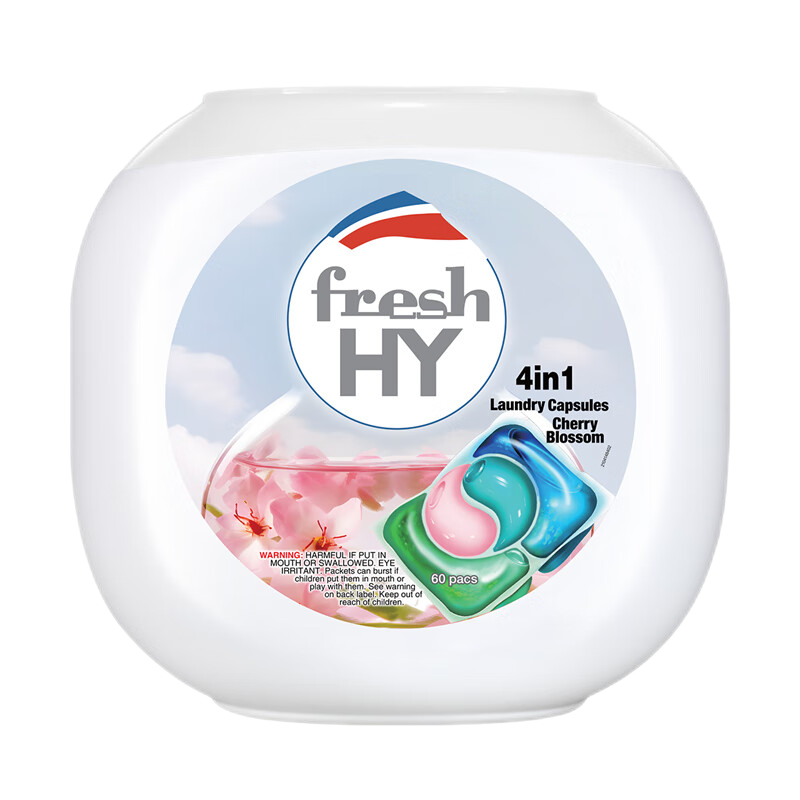 清可新4合1樱花留香洗衣凝珠10ml*60粒