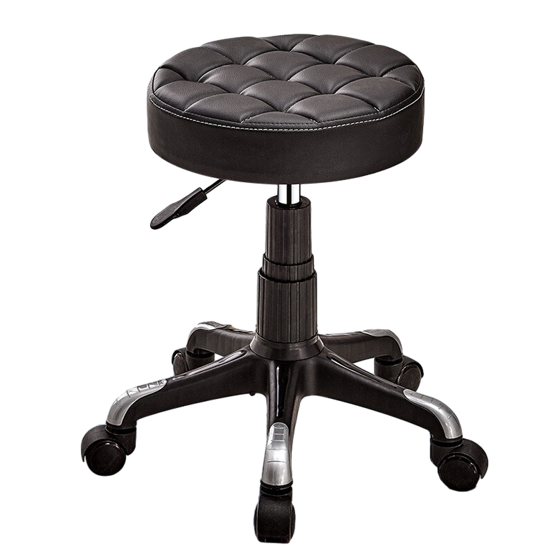科野 吧台椅子 吧台凳子家用可升降美容美发店凳转椅子可旋转小圆凳 雅典黑 [磨砂防刮座面]