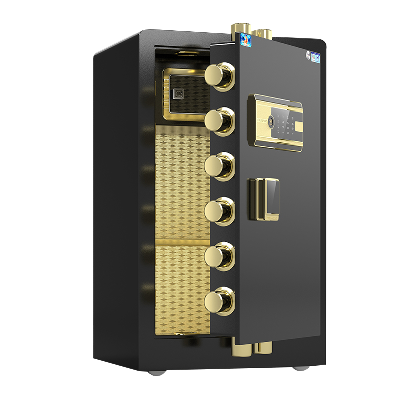 虎牌CSP安全认证保险柜家用大型60/70/80cm指纹防盗智能全钢办公保险箱加厚加重80cm睿智黑(指纹款)