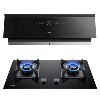 华帝(vatti)抽油烟机25风量烟灶套餐 变频超薄侧吸家用橱柜机抽烟机燃气灶烟灶套装自动清洗i111A1+71B天然气