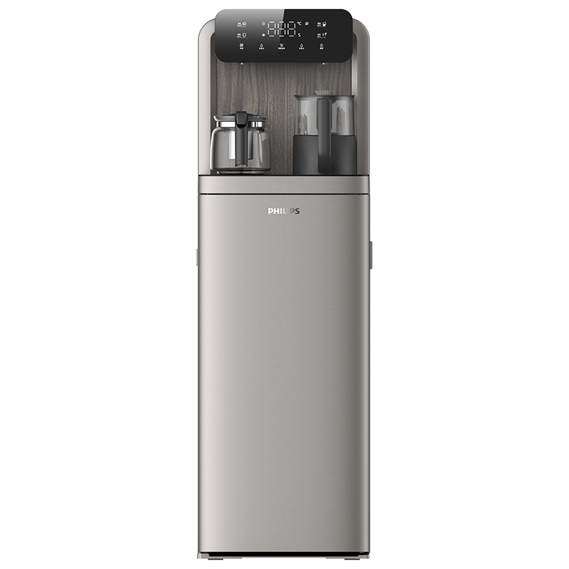 飞利浦新款温热茶吧机金色家用智能双出水下置水桶彩色大屏立式饮水机ADD8021