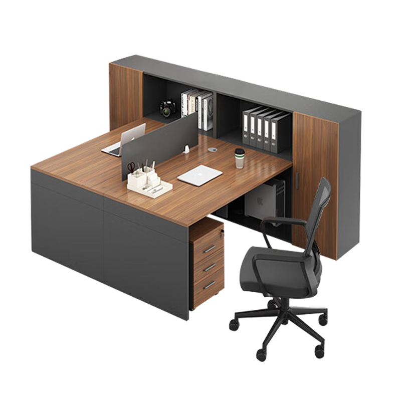 科野 办公桌职员桌办公家具屏风员工位财务室电脑桌 面对面四人位含柜不含椅