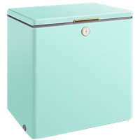 美的202升冰柜冷柜卧式单温柜一级能效家用商用省电 密封盒分储 精准控温复古淡雅绿时光系列BD/BC-202KMT(E)