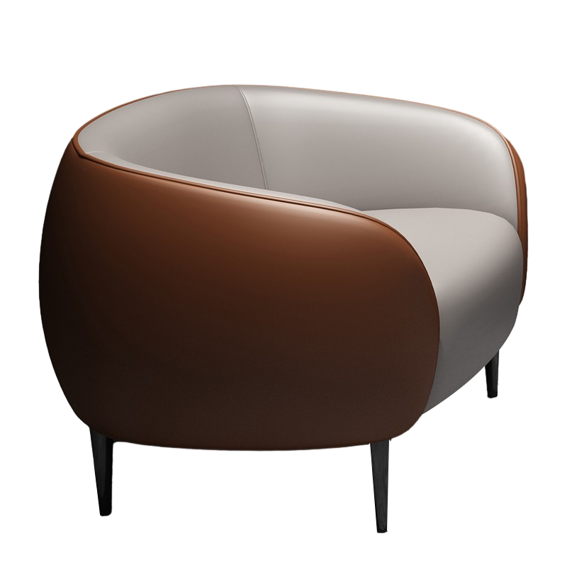 科野 办公沙发简约现代会客洽谈双人接待商务办公室沙发 西皮三人位