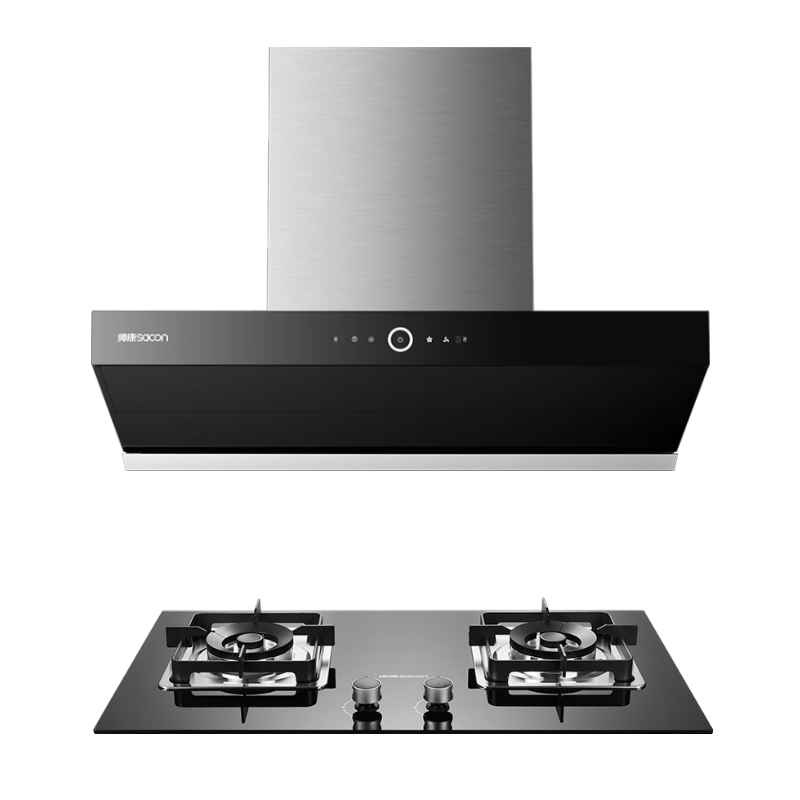 [官方旗舰]帅康油烟机灶具套餐侧吸式23立方厨电套装欧侧一体抽油烟机套装可调节烟灶套餐液化气T8623R+LB850B1