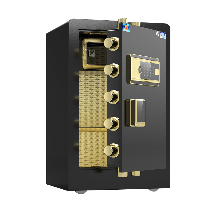 虎牌CSP安全认证保险柜家用大型60/70/80cm指纹防盗智能全钢办公保险箱加厚加重70cm睿智黑(密码款)