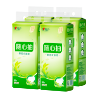 心相印悬挂式抽纸家用压花无香4层加厚320抽*4提