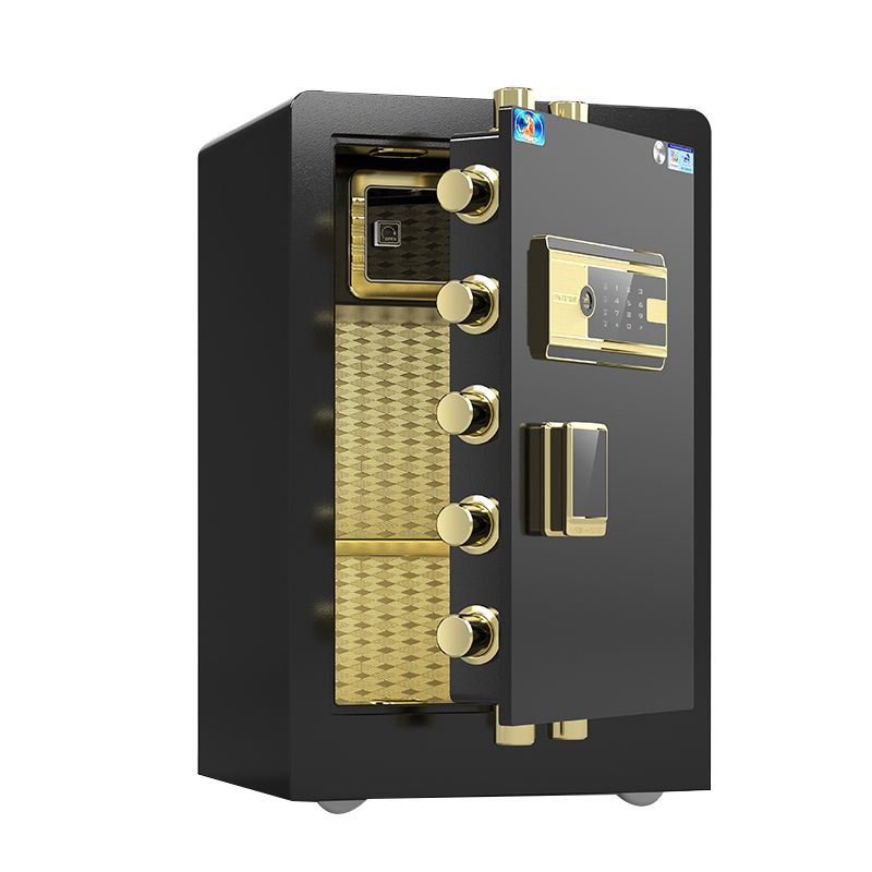 虎牌CSP安全认证保险柜家用大型60/70/80cm指纹防盗智能全钢办公保险箱加厚加重60cm睿智黑(密码款)