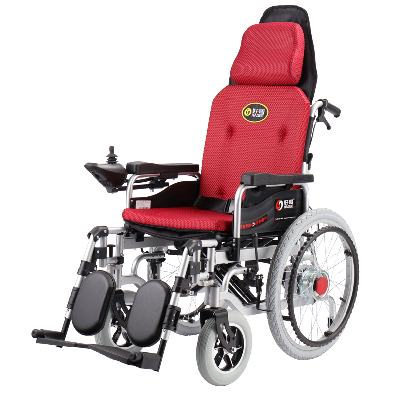 好哥电动轮椅车老年残疾人智能全自动多功能轻便折叠带坐便器四轮代步车(全躺款,电磁刹车,30A锂电池,续航30-40公里)