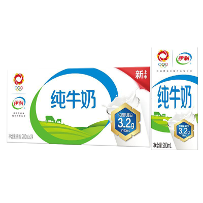 伊利 纯牛奶 200ml*24盒