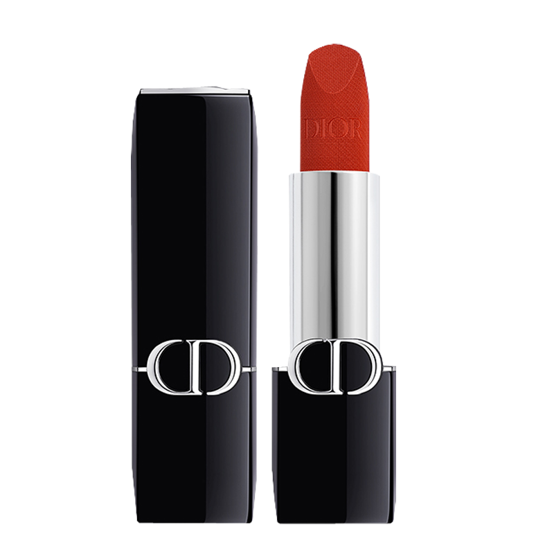 [新年礼物]Dior迪奥烈艳蓝金唇膏口红3.5g 777#烈焰炽橘 丝绒 新年限定版