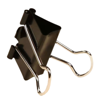 华翊诚 黑色燕尾夹 文件夹子 多规格纸票夹长尾夹 财务票据单据夹子(41mm-24只装)