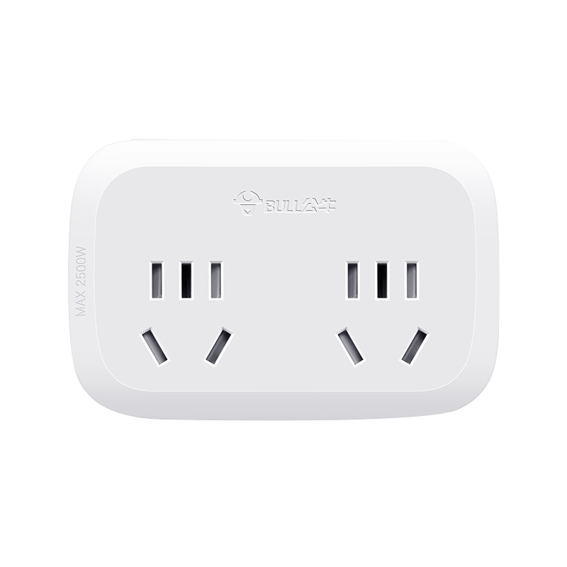 公牛(BULL)插座 GN-903新国标转换插头/转换插座/转换器/国标电源转换器一转二 二插位五孔无线转接头插排