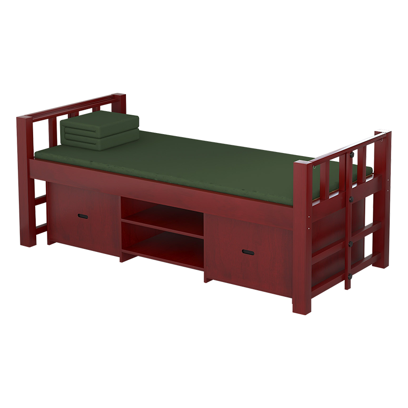 翌嘉 实木单人床公寓床宿舍床木质单人床含床下柜