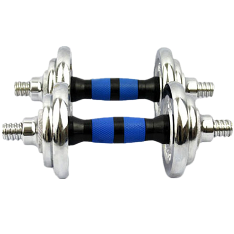 2024款纯铁哑铃男女健身家用器材可调节重量20公斤30kg60电镀杠铃套装50卓妈妈