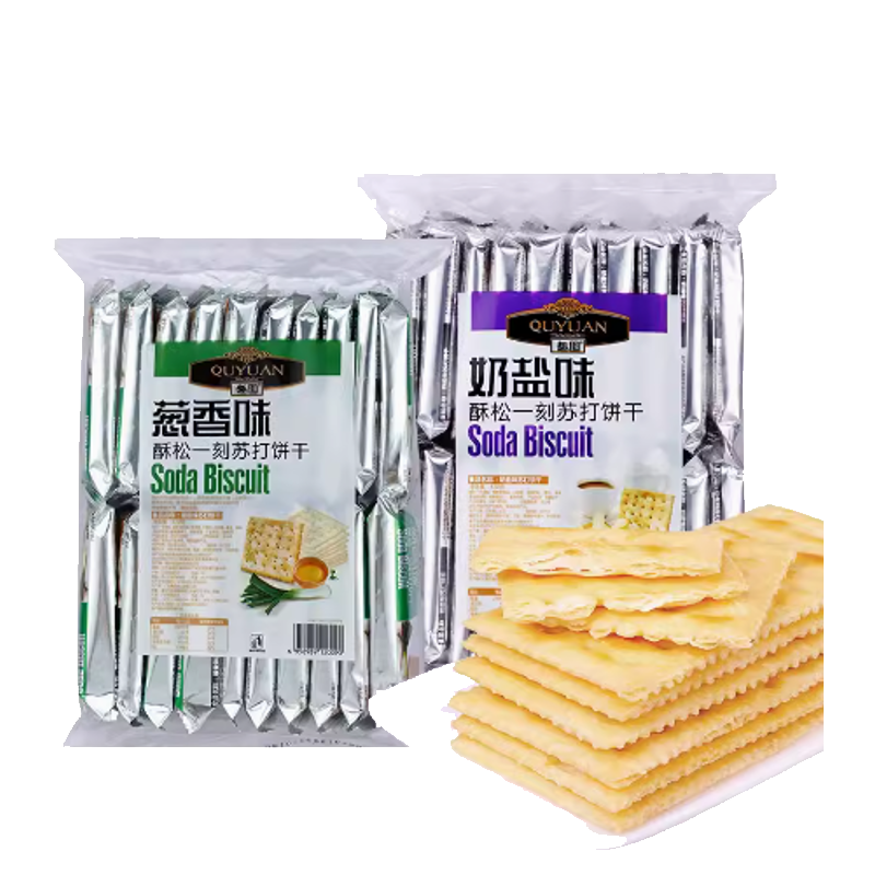 趣园奶盐味苏打饼干420g*3