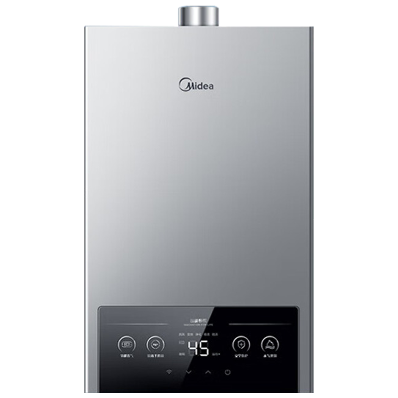 美的(Midea)12升燃气热水器JSQ22-MK1家用天然气水气双调恒温速热节能强排式MK1