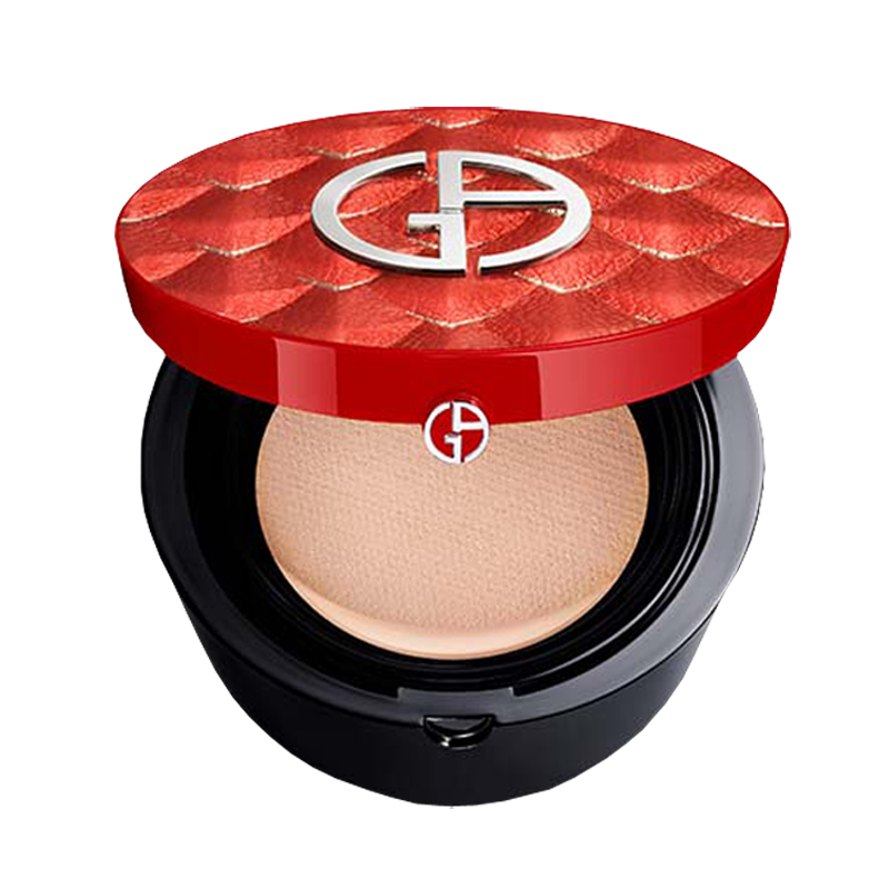 阿玛尼(ARMANI)金鳞红运礼盒 限定龙鳞红气垫2# 15g+红管唇釉214# 6.5ml