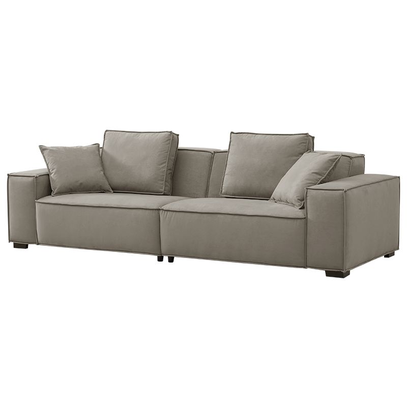 顾家家居极简方块固定布沙发大坐深乳胶填充 2172/30天发货