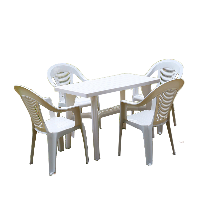 厂家直销塑料长方桌休闲户外专用桌子沙滩桌子塑料大排挡桌子 A 组合 桌椅