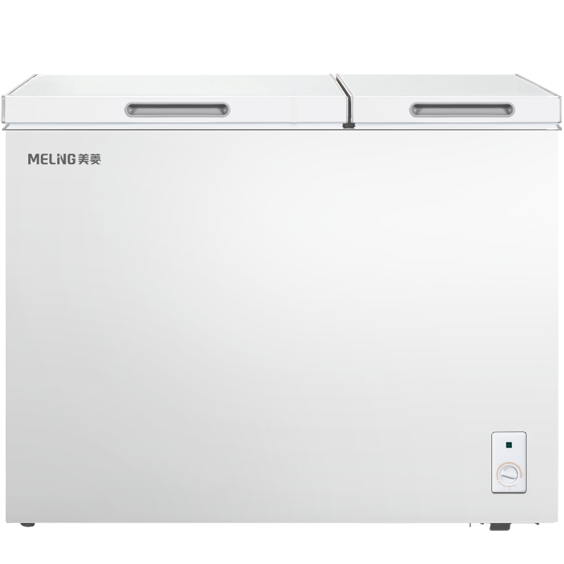 美菱(MELNG)220升卧式双温冰柜 家用商用小冰柜冷藏冷冻双温冷柜 节能低噪卧式冰箱柜苏自营 支持以旧换新