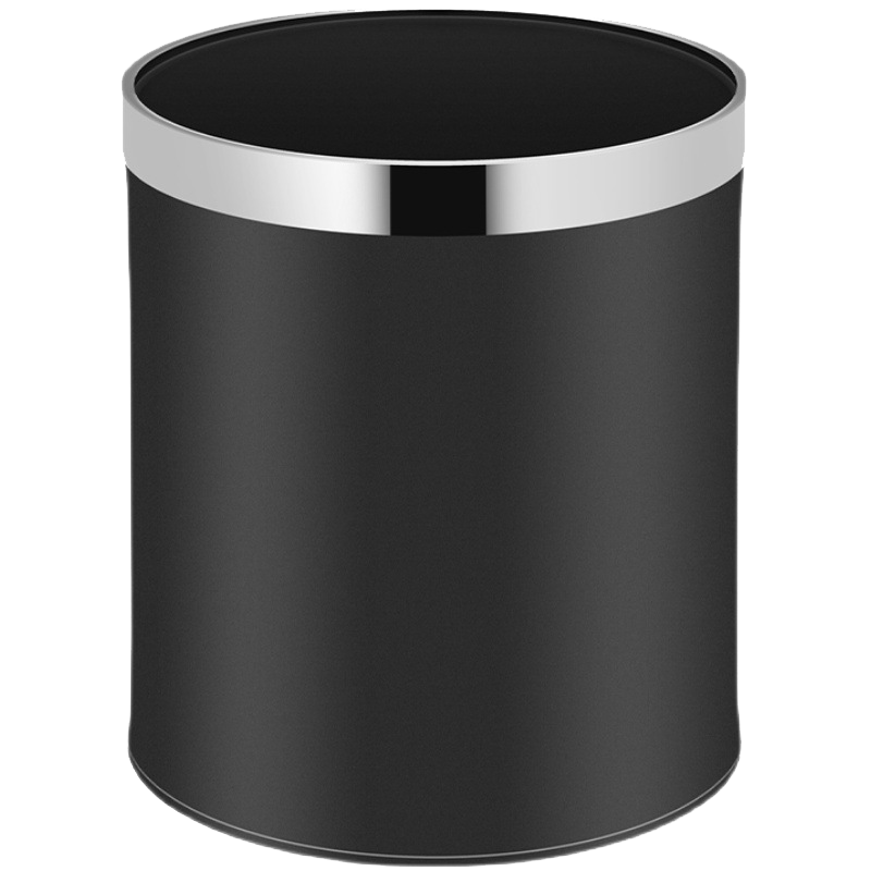 厨房垃圾桶轻奢风高档家用客厅双层厕所卫生间办公室酒店客房logo 双层烤漆[加厚]