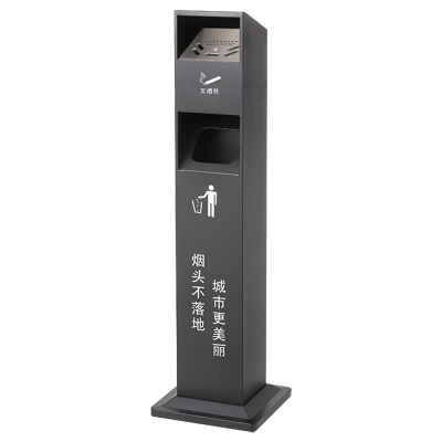 户外落地可固定烟灰缸垃圾桶吸烟区烟头烟蒂筒不锈钢灭烟柱烟灰柱 YD-22