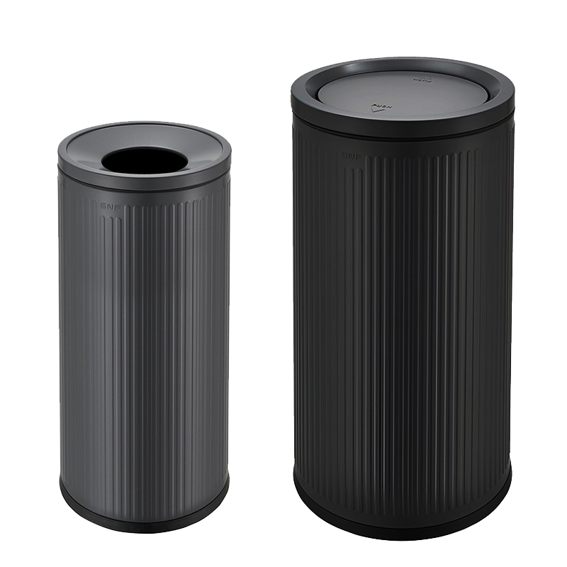 港式垃圾桶不锈钢卫生间废纸垃圾筒商场大容量立式翻盖垃圾桶 GPX-180C 香槟金色 中号 直投款