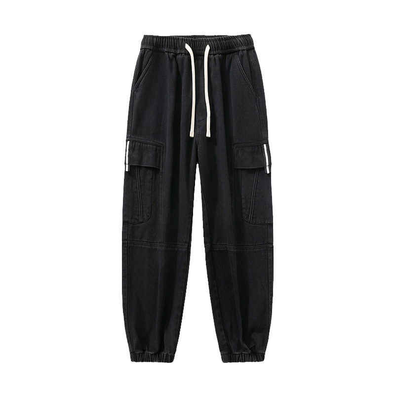 伊夫狼爪(YIFULANGZHUA)大码男装2024秋季新款卫裤男士宽松束脚加肥加大韩版潮流休闲裤子