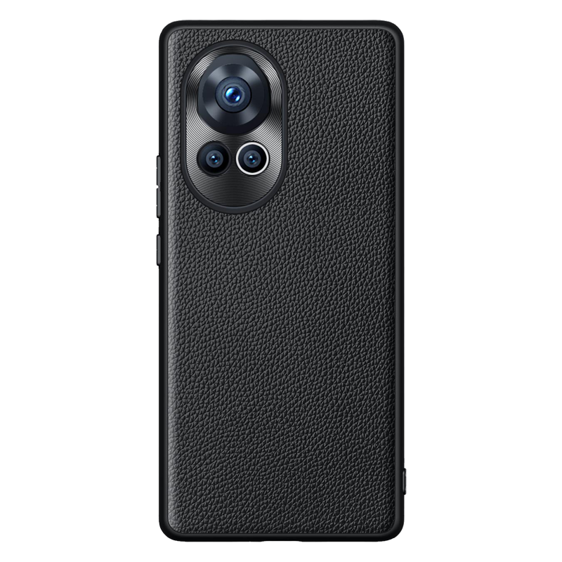 魅爱琳 华为Nova12手机壳Nova12Pro保护套外壳 商务荔纹真牛皮后壳 简奢轻薄防摔软边 镜头保护 时尚耐用