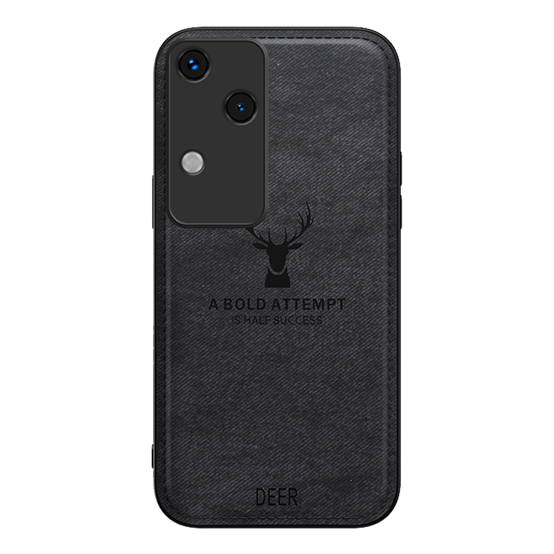 魅爱琳 VIVO S18手机壳保护套外壳 商务鹿头布纹 全包轻薄防摔软套 复古英伦时尚潮壳 手机套