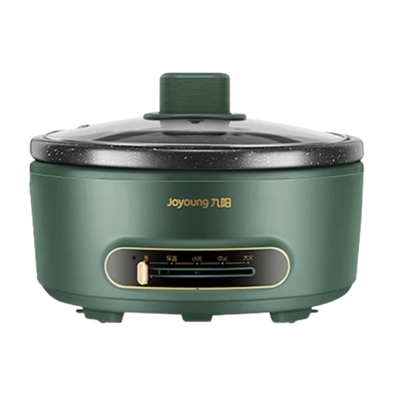 九阳(Joyoung)电火锅家用4L电炒锅烧烤肉分体插电多功能大容量电热电煮锅HG40-G116复古绿