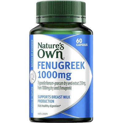 Nature's Own 天然葫芦巴籽 催奶催乳硬胶囊 通乳 1000mg 60粒 1瓶装 澳洲进口