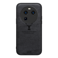 魅爱琳 OPPO Find X6/X6Pro手机壳保护套外壳 商务鹿头布纹 全包轻薄防摔软套 复古英伦时尚潮壳