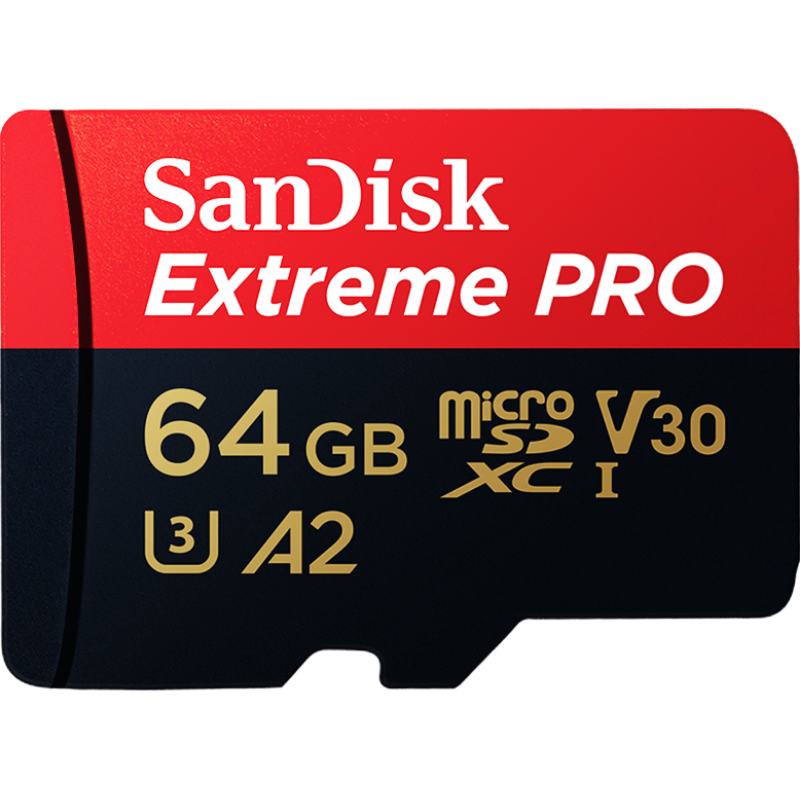 闪迪64GB TF(MicroSD)存储卡 U3 C10 A2 V30 4K 至尊超极速移动版内存卡 读速200MB/s