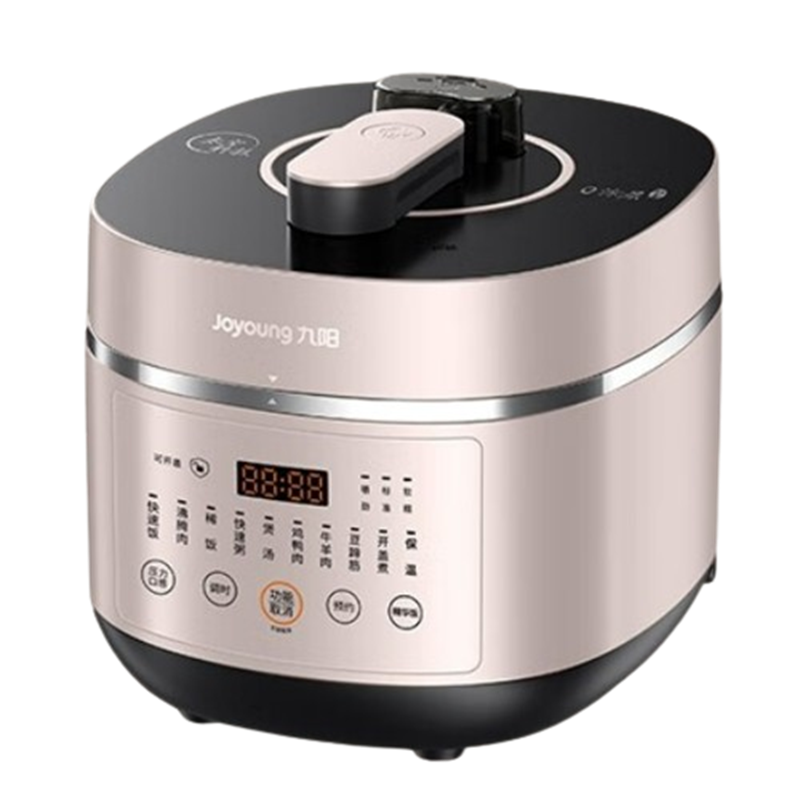 九阳(Joyoung)电压力煲5L大容量0涂层钢釜太空科技304不锈钢电压力锅电饭煲1000W大火力50NS1