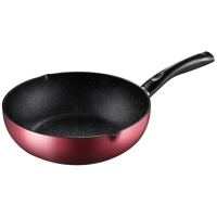 美的MP-CJ28WOK301 麦饭石 不粘锅炒锅 厚底少油烟 铝合金 28cm 燃气电磁炉通用