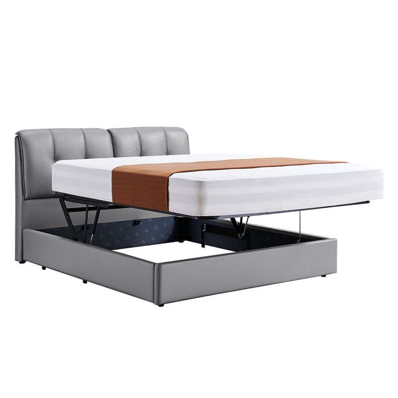 芝华仕现代简约真皮储物床主卧高端大气软包1.8米双人床C265