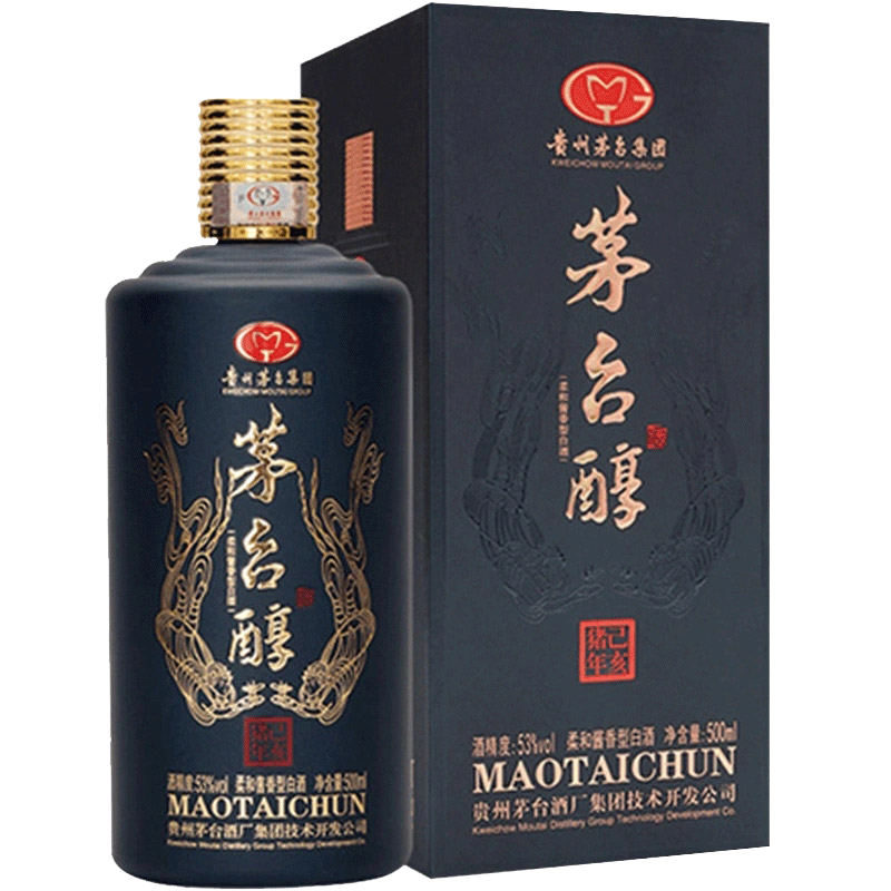 [MN]贵州茅台集团茅台醇己亥猪年生肖酒酱香型白酒 53度500ml纪念酒收藏送礼[买2瓶送手提袋]