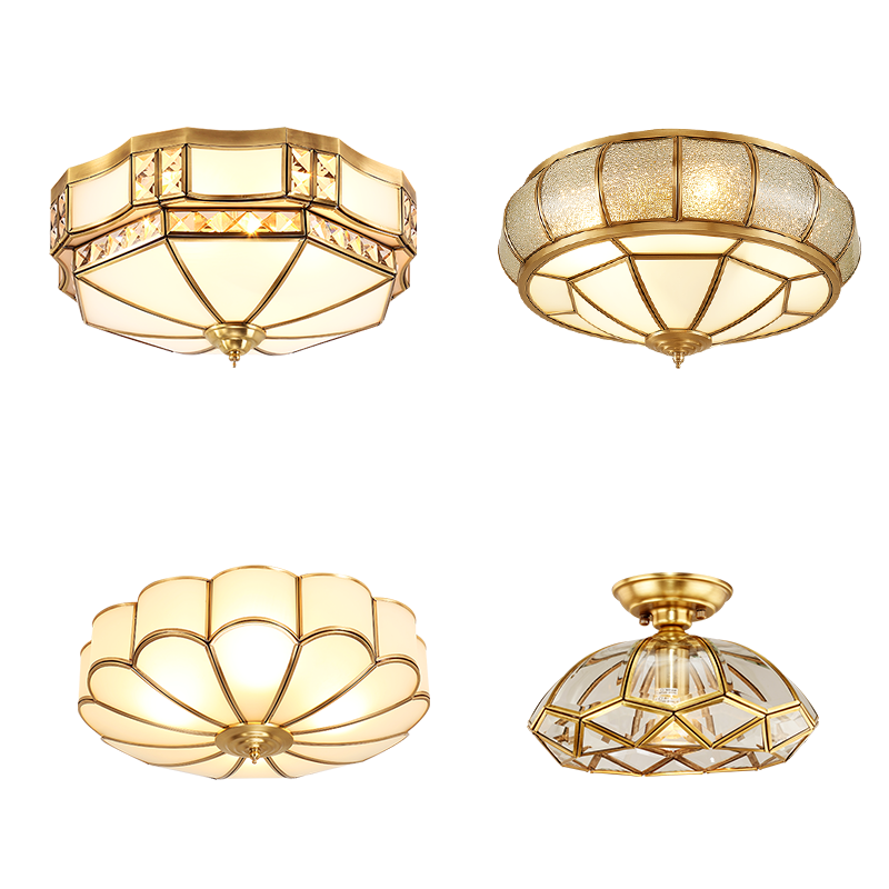 [慕洛奇]欧式吸顶灯简欧客厅卧室餐厅灯饰美式现代led新中式全铜复古水晶灯具