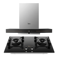 美的(Midea)家用抽油烟机23立方变频大吸力欧式顶吸挥手控制 820pa大风压 烟灶套装TV701+T-Q70