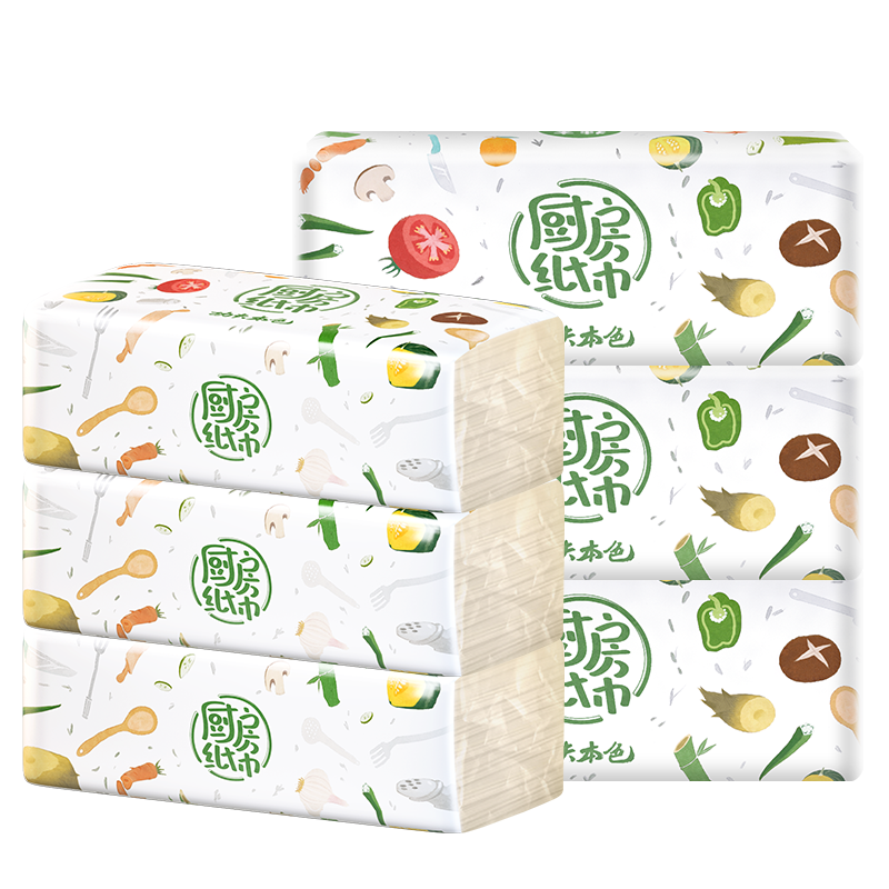 植护厨房用纸抽取式厨房纸巾 吸油吸水油炸抽纸擦手纸 3大包