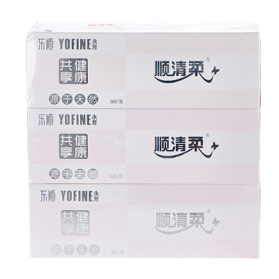 顺清柔180盒装抽取式面巾纸盒装抽纸