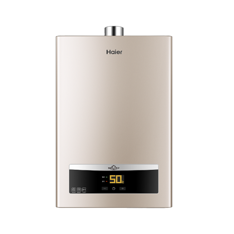 海尔(Haier)燃气热水器12升天然气热水器 安全自检 50℃高温锁变频恒温低压启动D11