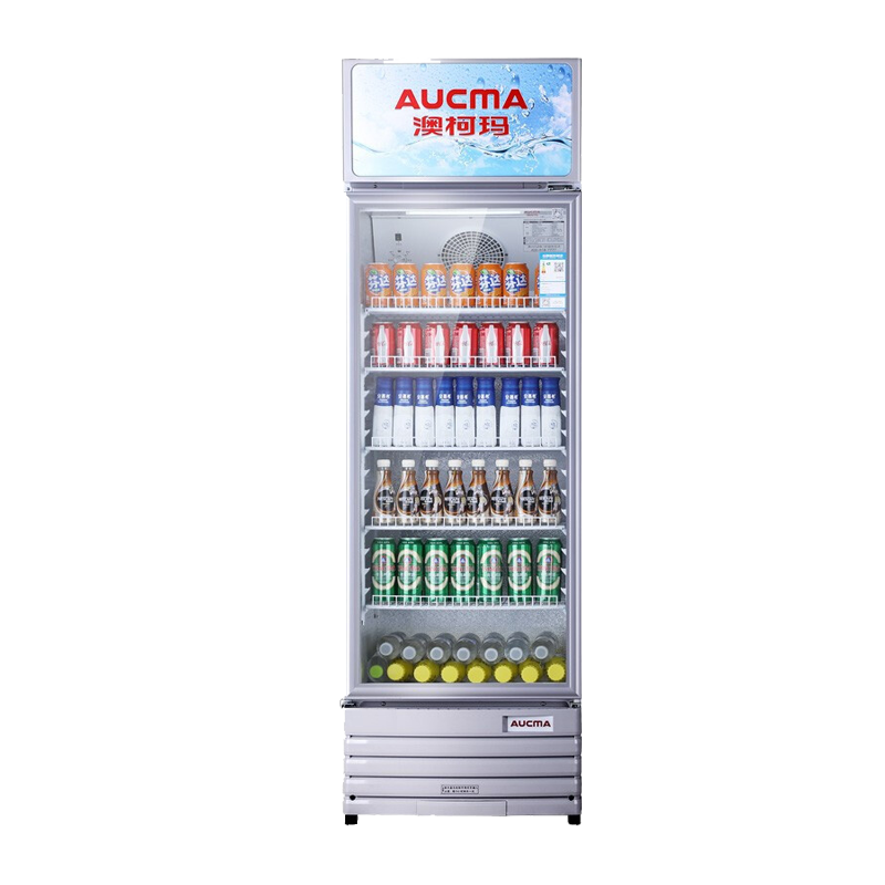 澳柯玛(AUCMA)328升冷藏保鲜展示柜 商用立式冰箱保鲜饮料冷柜 超市啤酒水果冷藏柜 单门展示柜SC-328NE