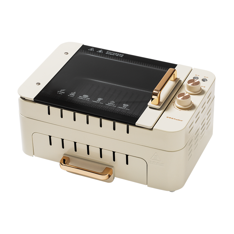 荣事达电烧烤炉 多功能电烤盘家用无烟烧烤架电烤炉铁板烧烤串机烧肉机 RS-KQ10B