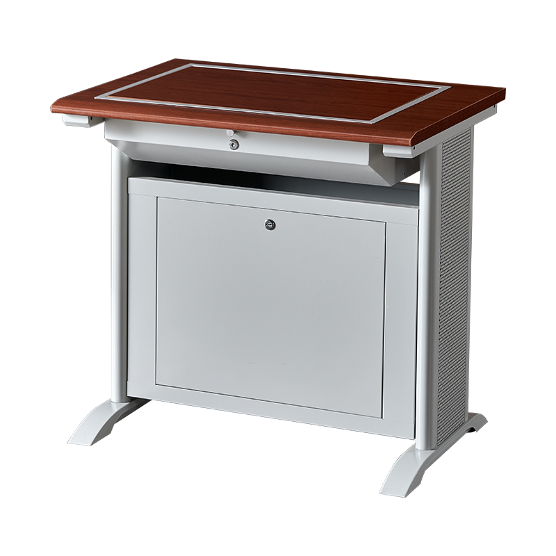 洛泰远 隐藏式翻转电脑桌培训桌教室机房多媒体学习桌办公桌A款单人位800*600*750mm