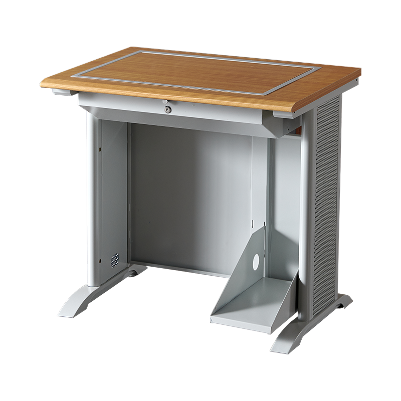 洛泰远 隐藏式翻转电脑桌培训桌教室机房多媒体学习桌办公桌C款单人位800*600*750mm