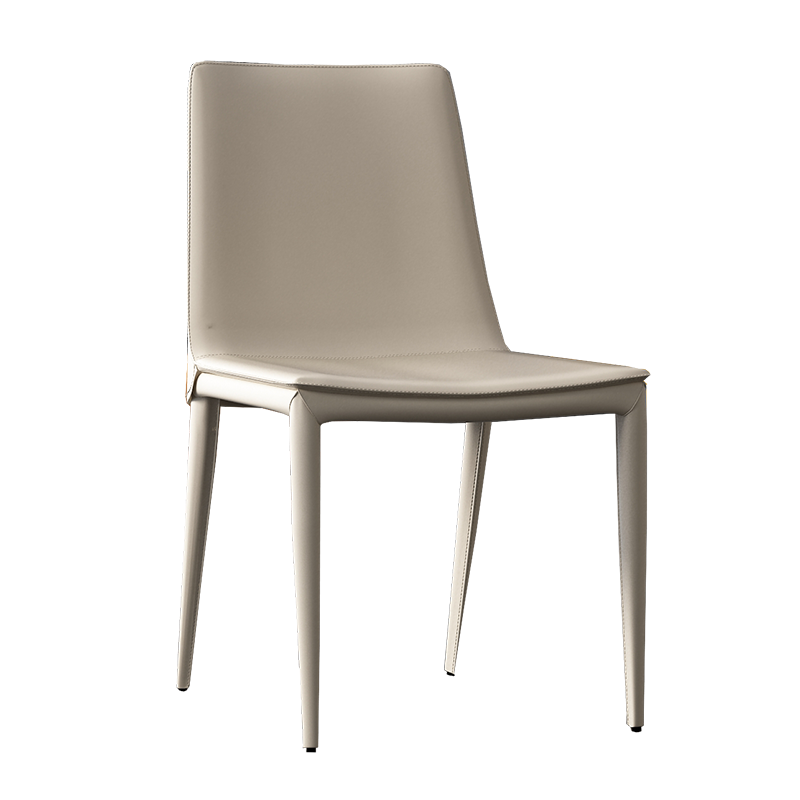 俊屹法式马鞍椅餐桌椅轻奢高级感马鞍皮餐椅舒服久坐家用意式设计师餐厅靠背椅子